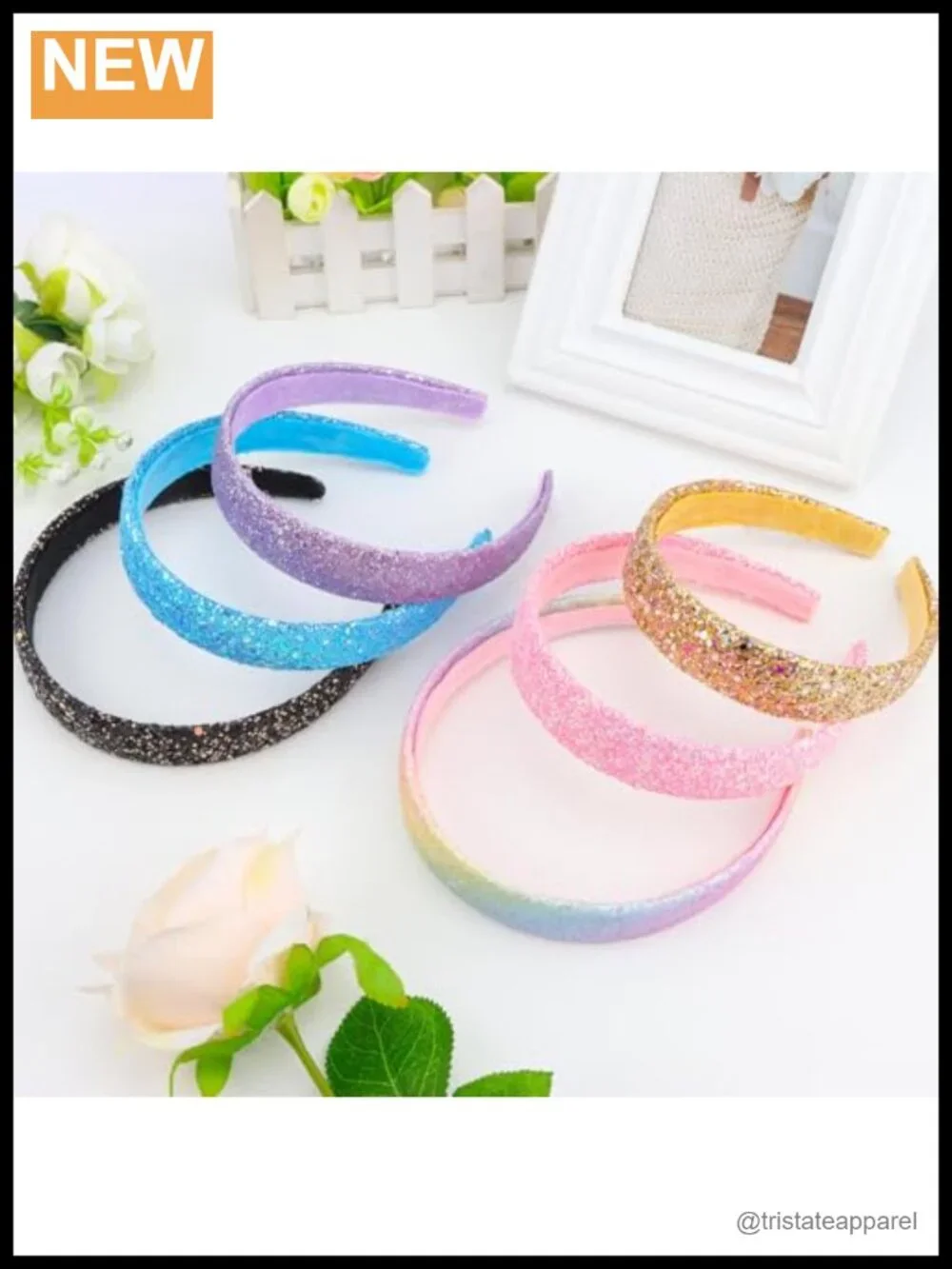 6 Pack Glitter Headbands for Women Girls Hair Accessories